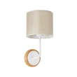 GloboStar® MANU 02044 Μοντέρνο Επιτοίχιο Φωτιστικό Απλίκα Μονόφωτο 1 x E27 IP20 Λευκό Μέταλλο, Μπεζ Ξύλο με Μπεζ Ύφασμα - Μ18 x Π20 x Υ37cm GloboStar® MANU 02044 Μοντέρνο Επιτοίχιο Φωτιστικό Απλίκα Μονόφωτο 1 x E27 IP20 Λευκό Μέταλλο, Μπεζ Ξύλο με Μπεζ Ύφασμα - Μ18 x Π20 x Υ37cm