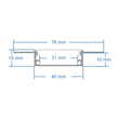 GloboStar® PLASTERBOARD-PROFILE 70861-3M Προφίλ Αλουμινίου - Βάση & Ψύκτρα Ταινίας LED με Λευκό Γαλακτερό Κάλυμμα - Χωνευτή Χρήση σε Γυψοσανίδα - Trimless - Πατητό Κάλυμμα - Ασημί - 3 Μέτρα - Πακέτο 5 Τεμαχίων - Μ300 x Π7.8 x Υ1.4cm
