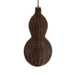 GloboStar® KINGSTOWN 02169 Boho Κρεμαστό Φωτιστικό Πλέγμα Μονόφωτο 1 x E27 IP20 Καφέ Ξύλο - Μ30 x Π30 x Υ60cm