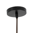 GloboStar® KINGSTOWN 02169 Boho Κρεμαστό Φωτιστικό Πλέγμα Μονόφωτο 1 x E27 IP20 Καφέ Ξύλο - Μ30 x Π30 x Υ60cm