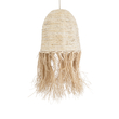 GloboStar® AREMBEPE 02178 Boho Κρεμαστό Φωτιστικό Πλέγμα Μονόφωτο 1 x E27 IP20 Μπεζ Ράφια - Μ34 x Π34 x Υ70cm