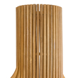 GloboStar® MIHIRO 02150 Boho Επιδαπέδιο Φωτιστικό Μονόφωτο 1 x E27 IP20 Καφέ Ξύλο με Μαύρο Μέταλλο - Μ48 x Π48 x Υ120cm