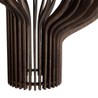 GloboStar® MIHIRO 02173 Boho Κρεμαστό Φωτιστικό Πλέγμα Μονόφωτο 1 x E27 IP20 Καφέ Ξύλο - Μ32 x Π32 x Υ56cm