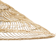 GloboStar® KAIA 02348 Boho Κρεμαστό Φωτιστικό Καμπάνα Μονόφωτο 1 x E27 IP20 Μπεζ Ξύλο - Μ100 x Π100 x Υ30cm