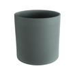 GloboStar® Artificial Garden NAPOLI 20495 Διακοσμητικό Κεραμικό Κασπώ Γλάστρα - Flower Pot Γκρι Πράσινο με Χρυσό Φ20 x Υ20cm