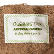 GloboStar® Artificial Garden KARYSTOS 20563 Κρεμαστό Διακοσμητικό Κασπώ Γλάστρα - Flower Pot από Φλοιό Καρύδας Καφέ με Μαύρη Μεταλλική Βάση Φ30 x Υ15cm
