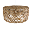 GloboStar® MANGATA 01850 Boho Κρεμαστό Φωτιστικό Καμπάνα Μονόφωτο 1 x E27 IP20 Καφέ Ξύλο - Μ90 x Π90 x Υ40cm