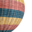 GloboStar® CABALLEROS 02063 Boho Κρεμαστό Φωτιστικό Μπάλα Μονόφωτο 1 x E27 IP20 Πολύχρωμο Ξύλο - Μ70 x Π70 x Υ70cm