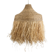 GloboStar® PORTOFERRAIO 02186 Boho Κρεμαστό Φωτιστικό Πλέγμα Μονόφωτο 1 x E27 IP20 Μπεζ Ράφια - Μ80 x Π80 x Υ120cm