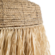 GloboStar® PORTOFERRAIO 02186 Boho Κρεμαστό Φωτιστικό Πλέγμα Μονόφωτο 1 x E27 IP20 Μπεζ Ράφια - Μ80 x Π80 x Υ120cm