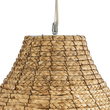 GloboStar® PORTOFERRAIO 02186 Boho Κρεμαστό Φωτιστικό Πλέγμα Μονόφωτο 1 x E27 IP20 Μπεζ Ράφια - Μ80 x Π80 x Υ120cm
