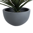 GloboStar® Artificial Garden BALTIMORE 20696 Διακοσμητικό Πολυεστερικό Τσιμεντένιο Κασπώ Γλάστρα - Flower Pot Γκρι Φ43 x Υ23cm