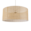 GloboStar® YOTTO 01823 Boho Κρεμαστό Φωτιστικό Καπέλο Τρίφωτο 3 x E27 IP20 Μπεζ Ξύλο - Μ90 x Π90 x Υ40cm