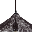 GloboStar® KENTUCKY 01863 Vintage Κρεμαστό Φωτιστικό Πλέγμα Μονόφωτο 1 x E27 IP20 Καφέ Μέταλλο - Μ40 x Π40 x Υ30cm