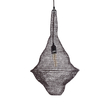 GloboStar® KENTUCKY 01872 Vintage Κρεμαστό Φωτιστικό Πλέγμα Μονόφωτο 1 x E27 IP20 Καφέ Μέταλλο - Μ35 x Π35 x Υ60cm