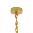 GloboStar® MISSOULA 02088 Boho Κρεμαστό Φωτιστικό Σχοινί Μονόφωτο 1 x E27 IP20 Μπεζ Ύφασμα με Χρυσό Μέταλλο - Μ60 x Π60 x Υ40cm
