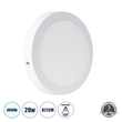 GloboStar® 60200 Εξωτερικό LED Panel Φ22cm 20W 2180lm 120° AC 220-240V IP20 Φ22.2 x Υ3cm Ψυχρό Λευκό 6000K - 3 Χρόνια Εγγύηση