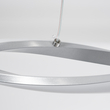 GloboStar® MORALES 61277 Κρεμαστό Φωτιστικό Οροφής Design LED CCT 54W 6048lm 200° AC 220-240V - Εναλλαγή Φωτισμού μέσω Τηλεχειριστηρίου All In One Ψυχρό 6000k+Φυσικό 4500k+Θερμό 2700K Dimmable Μ90 x Π14 x Υ14cm - Ασημί Βούρτσας - 3 Χρόνια Εγγύηση