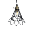 GloboStar® FLOWER IRON RUST 01181 Vintage Κρεμαστό Φωτιστικό Πλέγμα Μονόφωτο 1 x E27 IP20 Μαύρο Μέταλλο - Μ10 x Π10 x Υ20cm