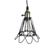 GloboStar® FLOWER IRON RUST 01181 Vintage Κρεμαστό Φωτιστικό Πλέγμα Μονόφωτο 1 x E27 IP20 Μαύρο Μέταλλο - Μ10 x Π10 x Υ20cm