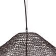GloboStar® KENTUCKY 01869 Vintage Κρεμαστό Φωτιστικό Πλέγμα Μονόφωτο 1 x E27 IP20 Καφέ Μέταλλο - Μ90 x Π90 x Υ70cm