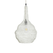 GloboStar® KENTUCKY 01880 Vintage Κρεμαστό Φωτιστικό Πλέγμα Μονόφωτο 1 x E27 IP20 Μπεζ Μέταλλο - Μ30 x Π30 x Υ50cm
