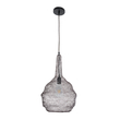 GloboStar® KENTUCKY 01881 Vintage Κρεμαστό Φωτιστικό Πλέγμα Μονόφωτο 1 x E27 IP20 Καφέ Μέταλλο - Μ30 x Π30 x Υ50cm