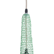 GloboStar® KENTUCKY 01882 Vintage Κρεμαστό Φωτιστικό Πλέγμα Μονόφωτο 1 x E27 IP20 Τιρκουάζ Μέταλλο - Μ30 x Π30 x Υ50cm