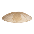 GloboStar® ZORA 02140 Boho Κρεμαστό Φωτιστικό Καμπάνα Μονόφωτο 1 x E27 IP20 Μπεζ Ύφασμα - Μ120 x Π120 x Υ40cm