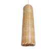 GloboStar® WAIKIKI 02349 Boho Κρεμαστό Φωτιστικό Πλέγμα Μονόφωτο 1 x E27 IP20 Μπεζ Ξύλο - Μ20 x Π20 x Υ80cm