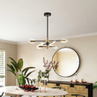 ΦΩΤΙΣΤΙΚΟ ΚΡΕΜΑΣΤΟ 6ΦΩΤΟ LED 42W 3CCT 88X65 ΜΑΥΡΟ-ΧΡΥΣΟ ARTE ILLUMINA