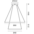 ΦΩΤΙΣΤΙΚΟ ΚΡΕΜΑΣΤΟ ΣΤΡΟΓΓΥΛΟ LED 37W Φ40XΦ60X120 ΛΕΥΚΟ ARTE ILLUMINA DOPPIA