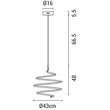 ΦΩΤΙΣΤΙΚΟ ΚΡΕΜΑΣΤΟ ΣΤΡΟΓΓΥΛΟ LED 40W Φ430X1200 ΛΕΥΚΟ ARTE ILLUMINA SATURN