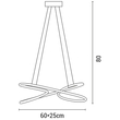 ΦΩΤΙΣΤΙΚΟ ΚΡΕΜΑΣΤΟ ΟΒΑΛ LED 40W670X200X200 4000Κ ΝΙΚΕΛ ARTE ILLUMINA SATURN