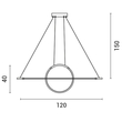 ΦΩΤΙΣΤΙΚΟ ΚΡΕΜΑΣΤΟ ΓΡΑΜΜΙΚΟ LED 45W 3000Κ 120X150 ΧΡΥΣΟ ARTE ILLUMINA