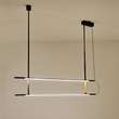 ΦΩΤΙΣΤΙΚΟ ΚΡΕΜΑΣΤΟ ΜΕΤΑΛΛΟ-ΔΕΡΜΑ LED 2x20W 3000K 4100Lm 1400X60X1200mm ΜΑΥΡΟ ARTE ILLUMINA LINEA