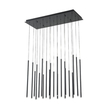 ΦΩΤΙΣΤΙΚΟ ΚΡΕΜΑΣΤΟ ΑΛΟΥΜΙΝΙΟ LED 47W 3000K 4700Lm 940X1500mm ΜΑΥΡΟ ARTE ILLUMINA CASCADE