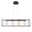 ΦΩΤΙΣΤΙΚΟ ΚΡΕΜΑΣΤΟ ΜΕΤΑΛΛΟ LED 14W 3000Κ 650Lm 80X1200mm ΜΑΥΡΟ ARTE ILLUMINA  BOX