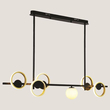 ΦΩΤΙΣΤΙΚΟ ΚΡΕΜΑΣΤΟ ΓΡΑΜΜΙΚΟ LED 33W+1XG9 3000Κ 120X30X30 ΧΡΥΣΟ-ΜΑΥΡΟ ARTE ILLUMINA