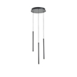 ΦΩΤΙΣΤΙΚΟ ΚΡΕΜΑΣΤΟ ΑΛΟΥΜΙΝΙΟ LED 6W 3000K 600Lm Φ300X1500mm ΜΑΥΡΟ ARTE ILLUMINA CASCADE