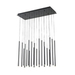 ΦΩΤΙΣΤΙΚΟ ΚΡΕΜΑΣΤΟ ΑΛΟΥΜΙΝΙΟ LED 47W 3000K 4700Lm 940X1500mm ΜΑΥΡΟ ARTE ILLUMINA CASCADE