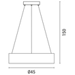 ΦΩΤΙΣΤΙΚΟ ΚΡΕΜΑΣΤΟ ΣΤΡΟΓΓΥΛΟ LED 30W 3000Κ Φ45X11 ΜΑΥΡΟ-ΞΥΛΟ ΔΡΥΣ ARTE ILLUMINA