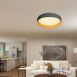 ΦΩΤΙΣΤΙΚΟ ΚΡΕΜΑΣΤΟ ΣΤΡΟΓΓΥΛΟ LED 50W 3000Κ Φ60X11 ΜΑΥΡΟ-ΞΥΛΟ ΔΡΥΣ ARTE ILLUMINA
