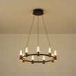 ΦΩΤΙΣΤΙΚΟ ΚΡΕΜΑΣΤΟ ΑΛΟΥΜΙΝΙΟ LED 43W 3000K 4300Lm Φ630XΗ1500mm ΜΑΥΡΟ-ΚΑΦΕ  ARTE ILLUMINA VELAS