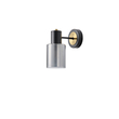 ΑΠΛΙΚΑ ΤΟΙΧΟΥ ΜΕΤΑΛΛΟ-ΓΥΑΛΙ 1XE14 MAX 15W 180Χ100Χ210mm ΜΑΥΡΟ ΧΑΛΚΙΝΟ ARTE ILLUMINA SILENCE