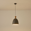 ΦΩΤΙΣΤΙΚΟ ΚΡΕΜΑΣΤΟ ΜΕΤΑΛΛΟ  1XΕ27 MAX 15W 230X230mm ΓΚΡΙ ARTE ILLUMINA SIMPLO