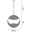 ΦΩΤΙΣΤΙΚΟ ΚΡΕΜΑΣΤΟ ΜΟΝΟΦΩΤΟ Ε27 Φ18X18X52 RATTAN (ΨΑΘΙΝΟ) ARTE ILLUMINA KAI