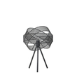 ΦΩΤΙΣΤΙΚΟ ΕΠΙΤΡΑΠΕΖΙΟ ΜΕΤΑΛΛΟ 1XE27  MAX 40W 300X300X4700mm ΜΑΥΡΟ ARTE ILLUMINA OGGI