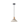 ΦΩΤΙΣΤΙΚΟ ΚΡΕΜΑΣΤΟ RUBBER WOOD&ΤΣΙΜΕΝΤΟ 1XE27 MAX 15W 250X250X180mm ΧΑΚΙ ARTE ILLUMINA GESSO