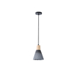 ΦΩΤΙΣΤΙΚΟ ΚΡΕΜΑΣΤΟ RUBBER WOOD&ΤΣΙΜΕΝΤΟ 1XE27 MAX 15W 160X160X220mm ΜΑΥΡΟ ARTE ILLUMINA GESSO